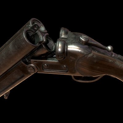 Short tri-barreled gun