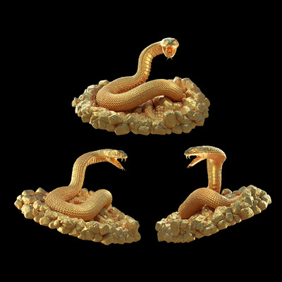 snake 3D model
