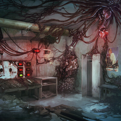 Soviet bunker captured by meta organics
