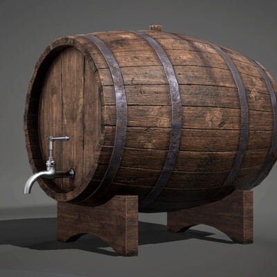 Old wine barrel