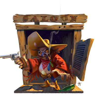 Owl cowboy