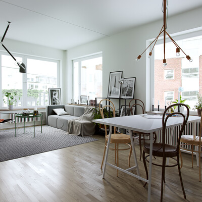  Interior with partial use of reference