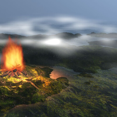  Bonfire on the coast