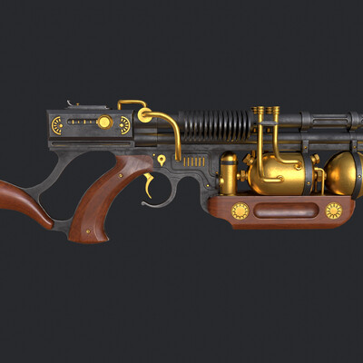 The gun in steampunk style