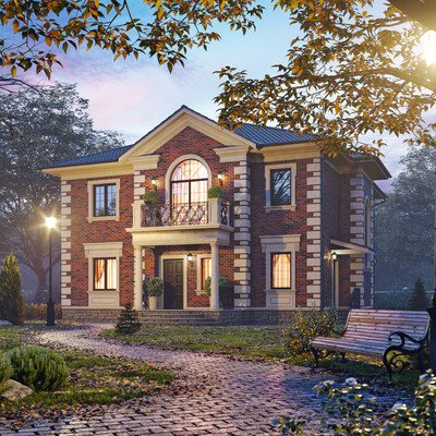 Visualization of the exterior of the house