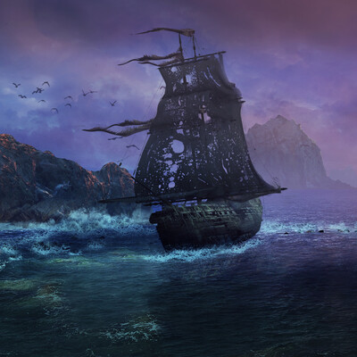 Wreck of a pirate ship