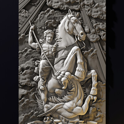 3D bas-relief for jewel.
