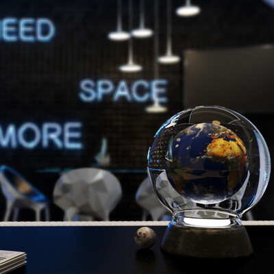 Nedd More Space / Futuristic office visualization