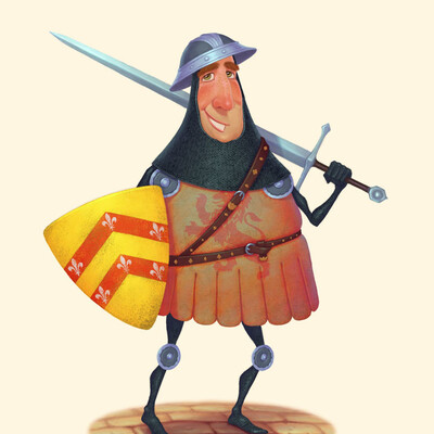 English medieval warrior, not a brave dude ;)