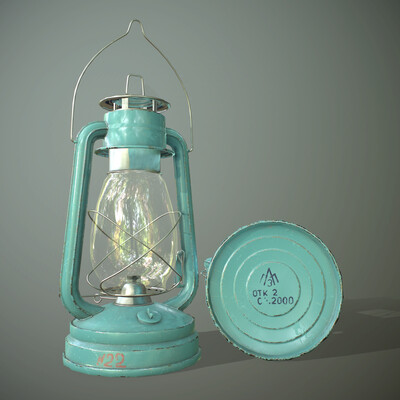 USSR KEROSENE LAMP (Game Low­ Poly)