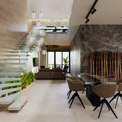 Two-level apartment in Sochi