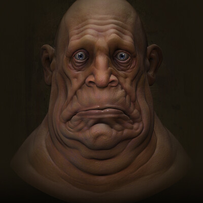 dude with sad surprised eyes