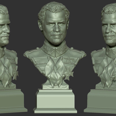 Prince Harry ,Bust for 3D print