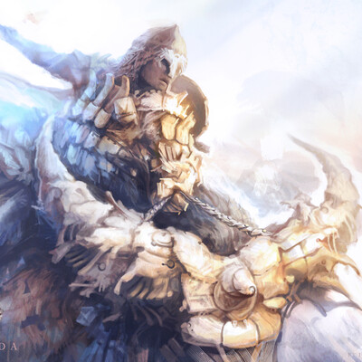 warrior on bull