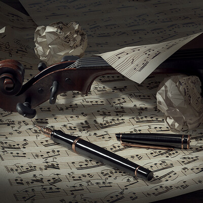 Still life with a violin