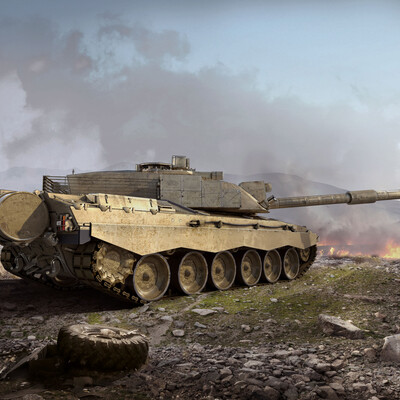  Practice in creating a loading screen on the basis of Challenger2 tank