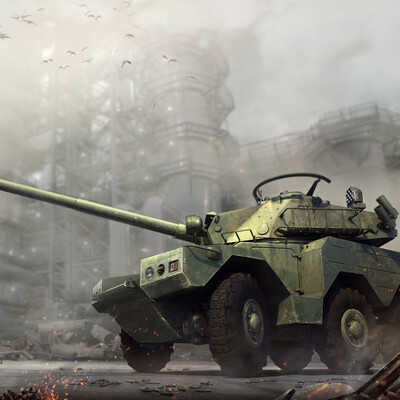  Practice in creating a loading screen on the basis of ERC-90_2 tank