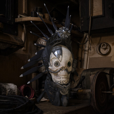 Steampunk scull "To hell through heaven"