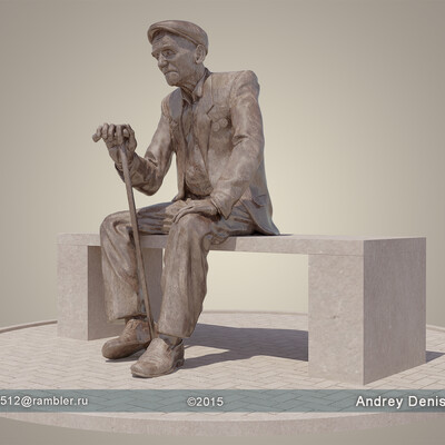 3D sketch of the monument to veteran W.O.W.