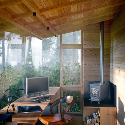 A forest room