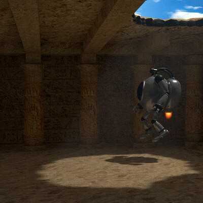 The robot in tomb