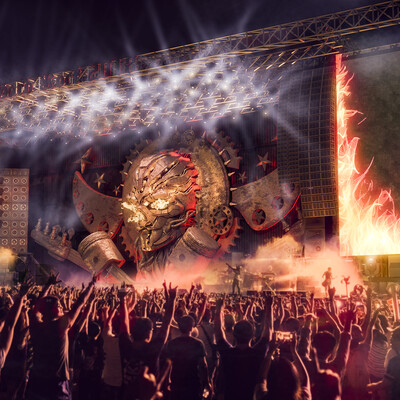scene concept for rock festival