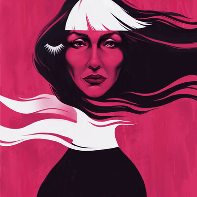 Portrait of a beautiful and talented woman
