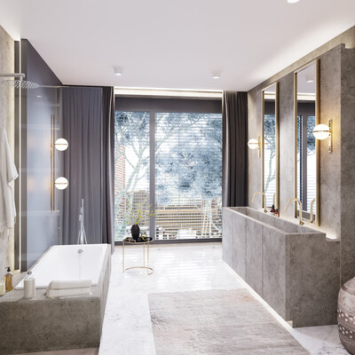bright and spacious bathroom