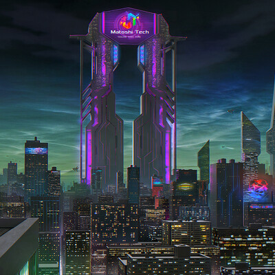 Cyberpunk Cityscape concept design