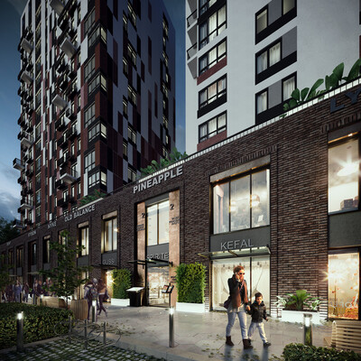Architectural visualization of apartment house