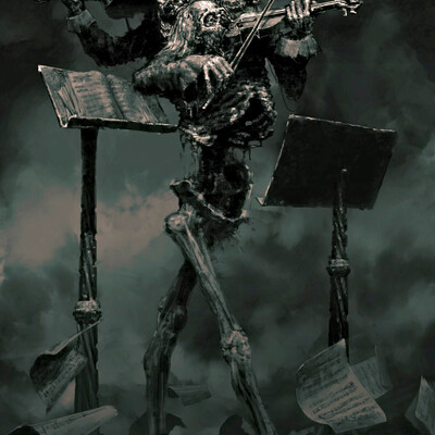 Violinist for orchestra Schnittke