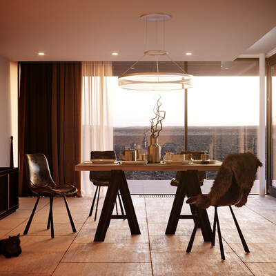 3D Evening Room