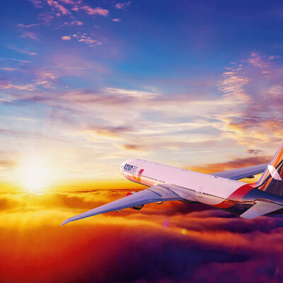 Flying plane
