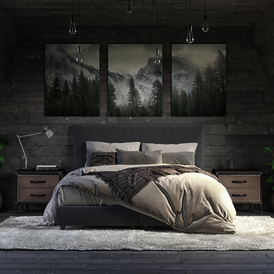 Dark bedroom