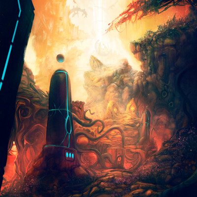 Burning planet