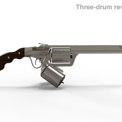 Three-drum revolver
