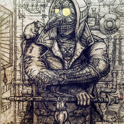 Steampunk plague doctor