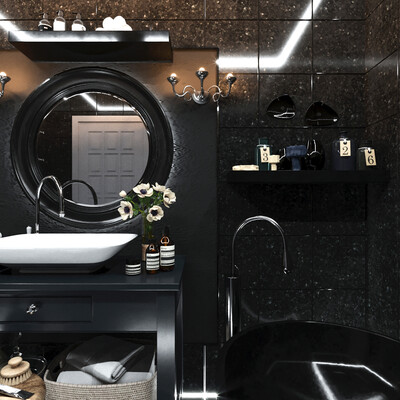 Gothic style bathroom
