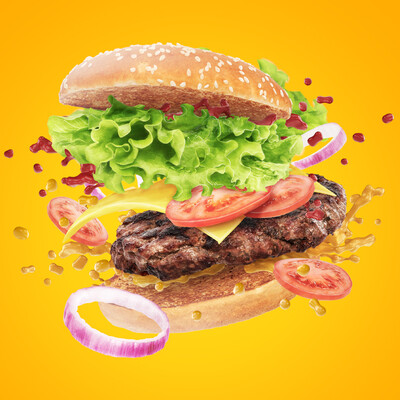 Juicy hamburger