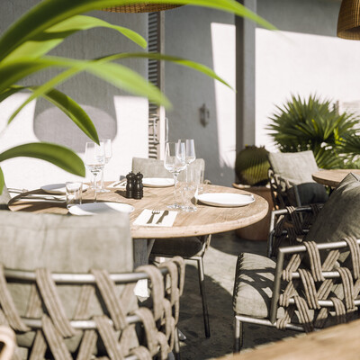Cafe on terrace