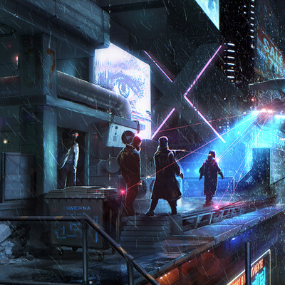 Cyberpunk scene