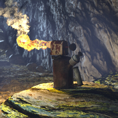 the cave