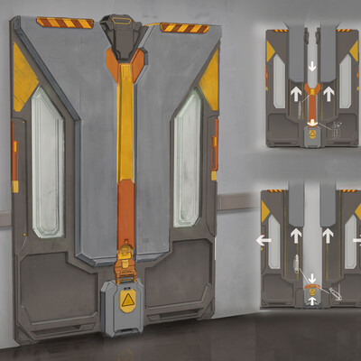 Sci-fi door concept art