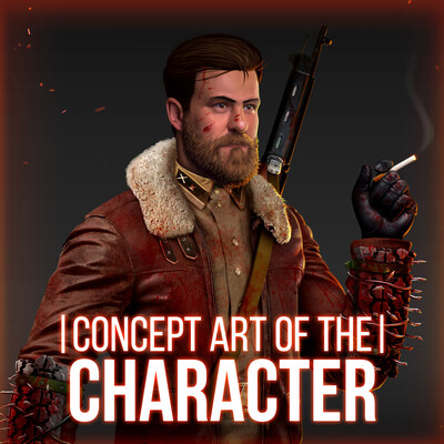 Concept art character Soviet solider in Zombie mode