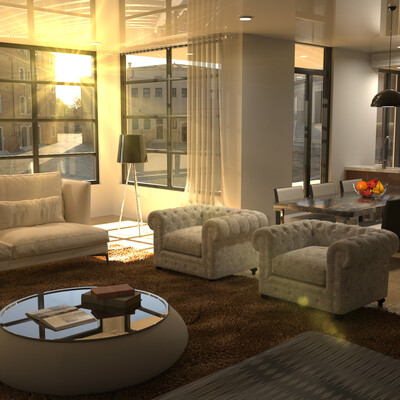 3D visualization of the living room