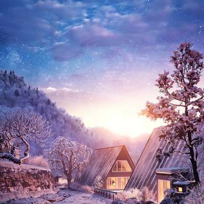 Winter in the mountains