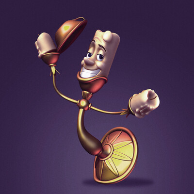 3D model of Lumiere from cartoon "Beauty and the Beast"