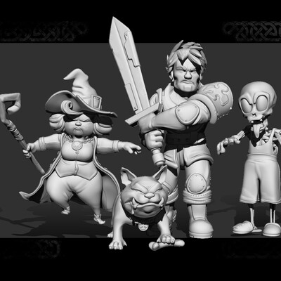 Stylized fantasy characters pack