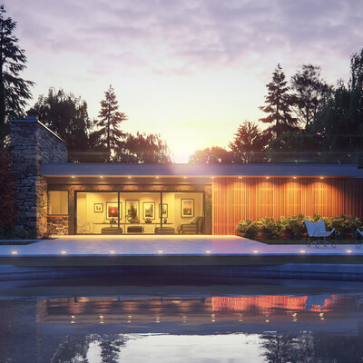 House with pool.
