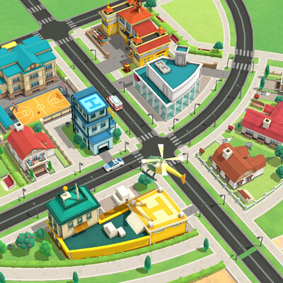 Citybuilder mobile game graphics develpoement in Unity